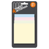 Introducing the Oop! - Sticky Note Pads - 4 Pack, featuring four unique and fun note pads in various pastel colors, all for only £1.